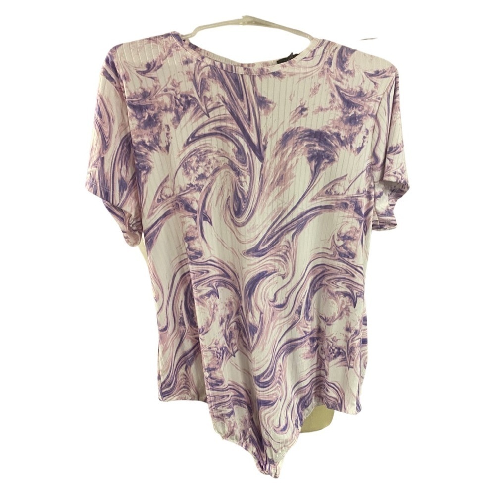 Rue 21 purple swirl bodysuit NWOTS on clear bar tag